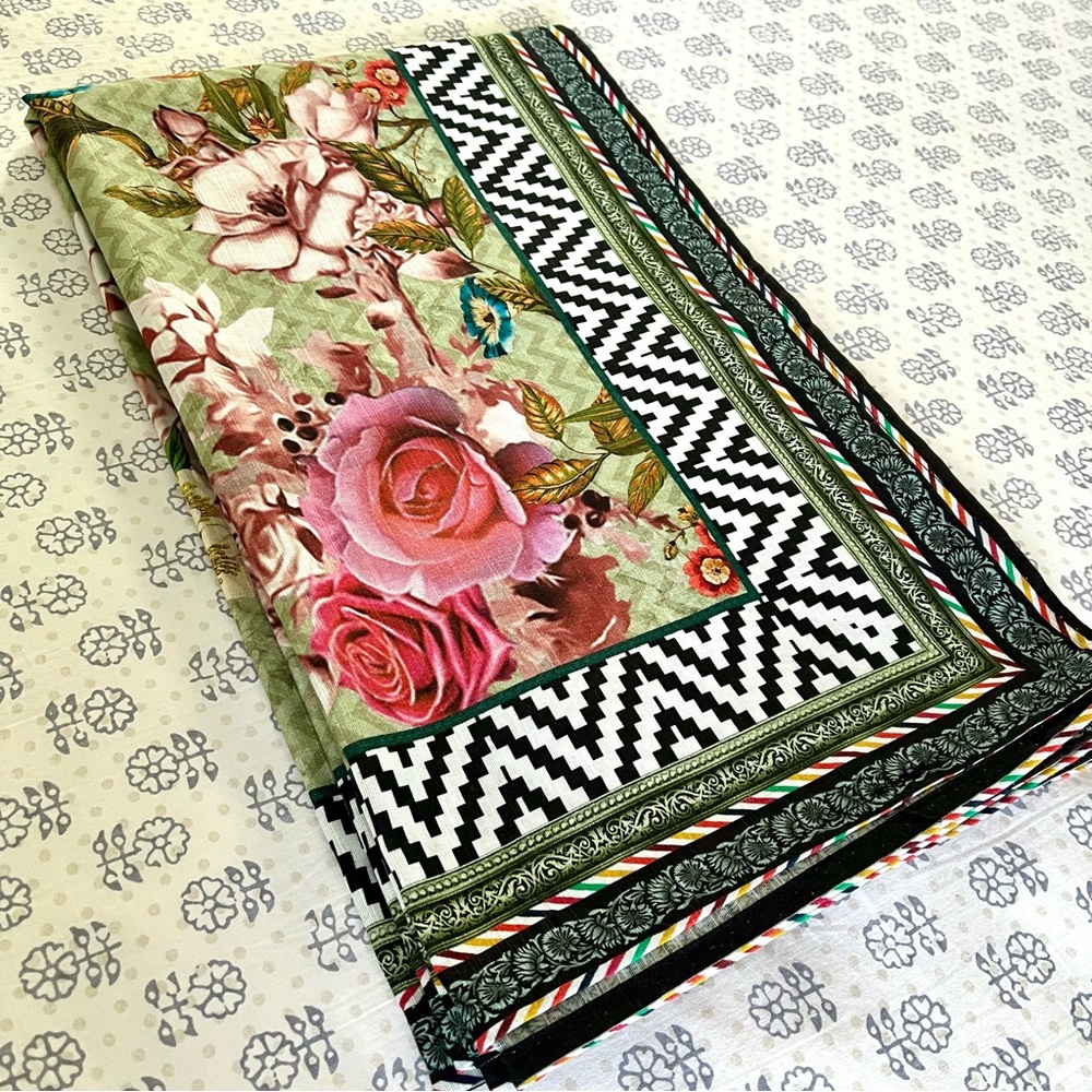 NEW Large Floral Print Scarf/Dupatta